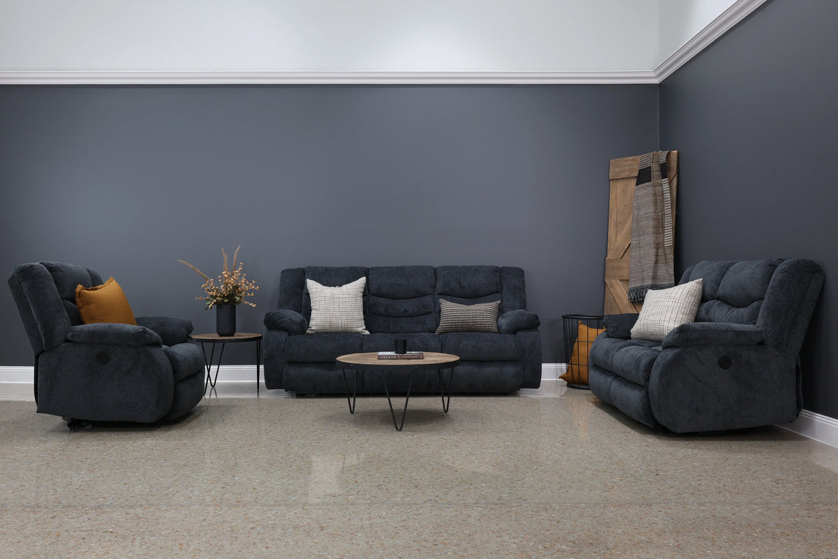 Werribee Electric Reclining Sofa Caviar