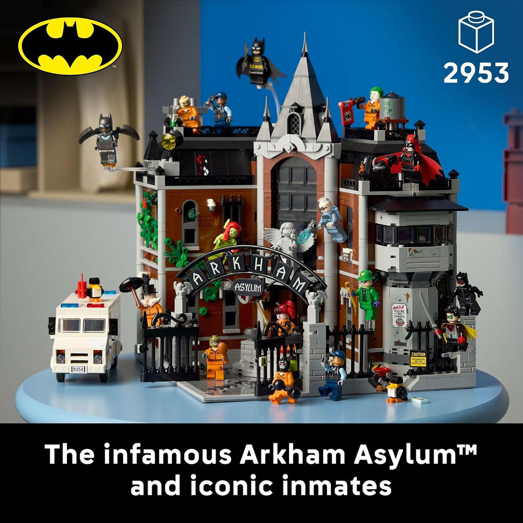 DC Arkham Asylum Building Set for Adults Home Decor for Bedroom, Office, or Book Shelf Collectible for Comic Book & Movie Fans, Ages 18+ Gift Idea for Birthdays 76300