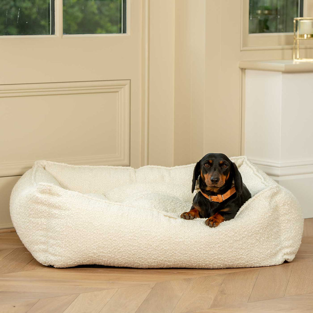 Box Bed For Dogs in Bouclé