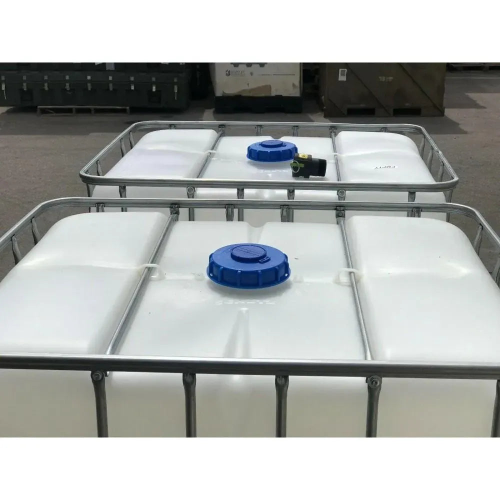 330-Gallon Food-Grade IBC Water Storage Container for Drinking Water and Rainwater Harvesting