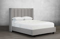 R151 Wingback Channel Tufted Upholstered Platform Bed