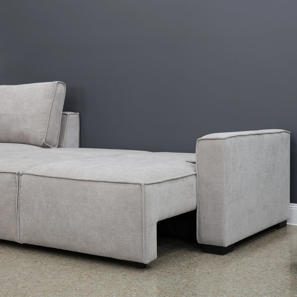 Noosa Sofa Bed w/ Chaise Natural