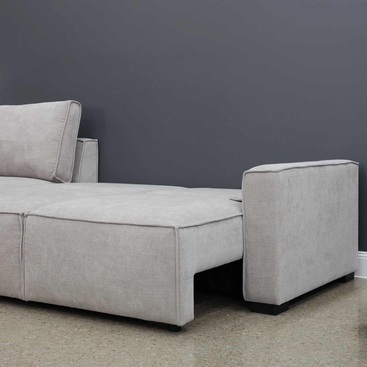 Noosa Sofa Bed w/ Chaise Natural