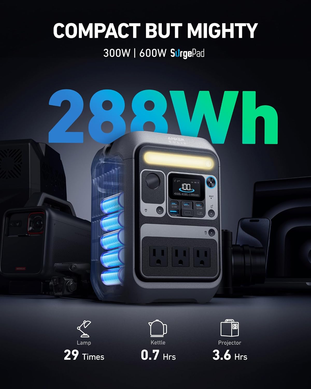 288Wh Portable Power Station