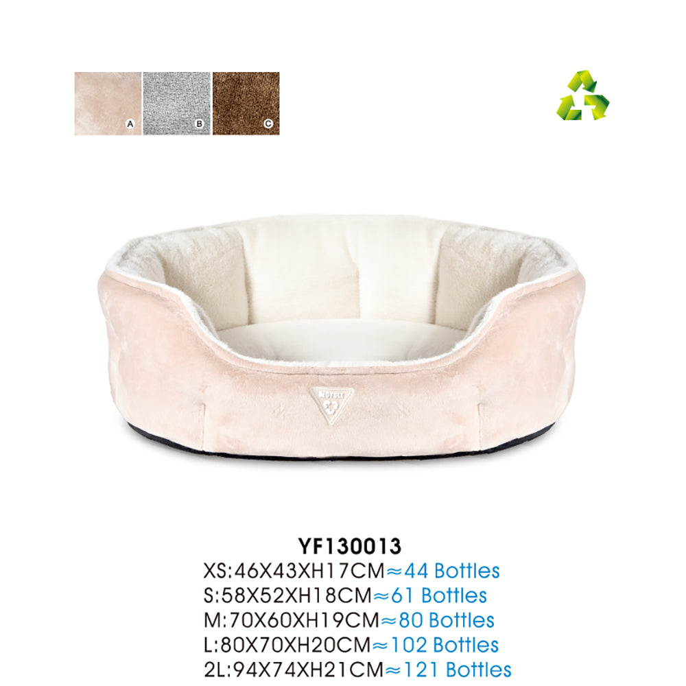Recycled Dog Bed Oeko-Tex Certified Soft Short Plush Pet Bed