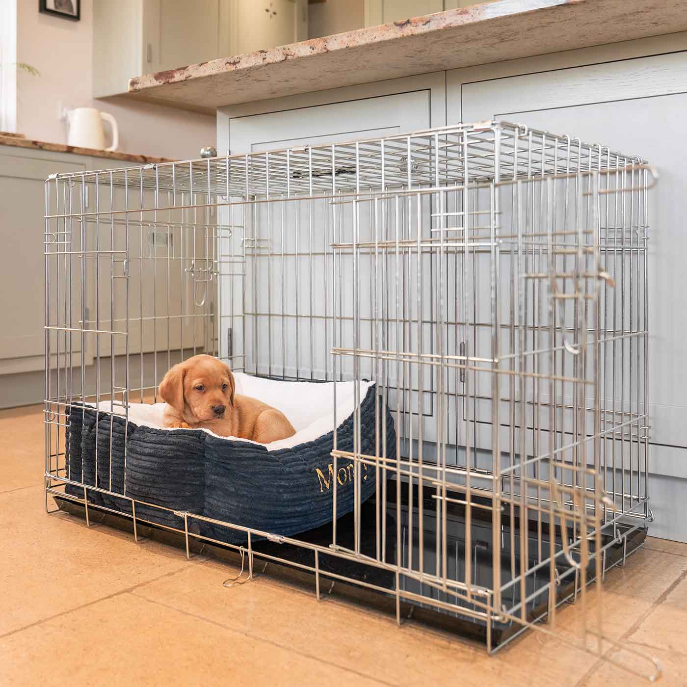 Cozy & Calming Puppy Cage Bed in Essentials Plush