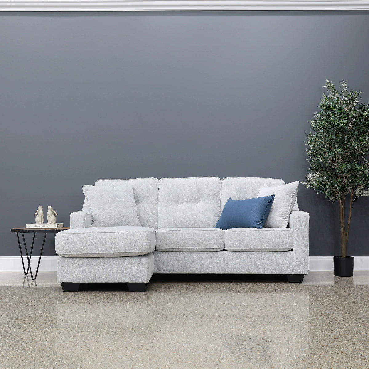 Victoria Sofa Chaise Light Grey