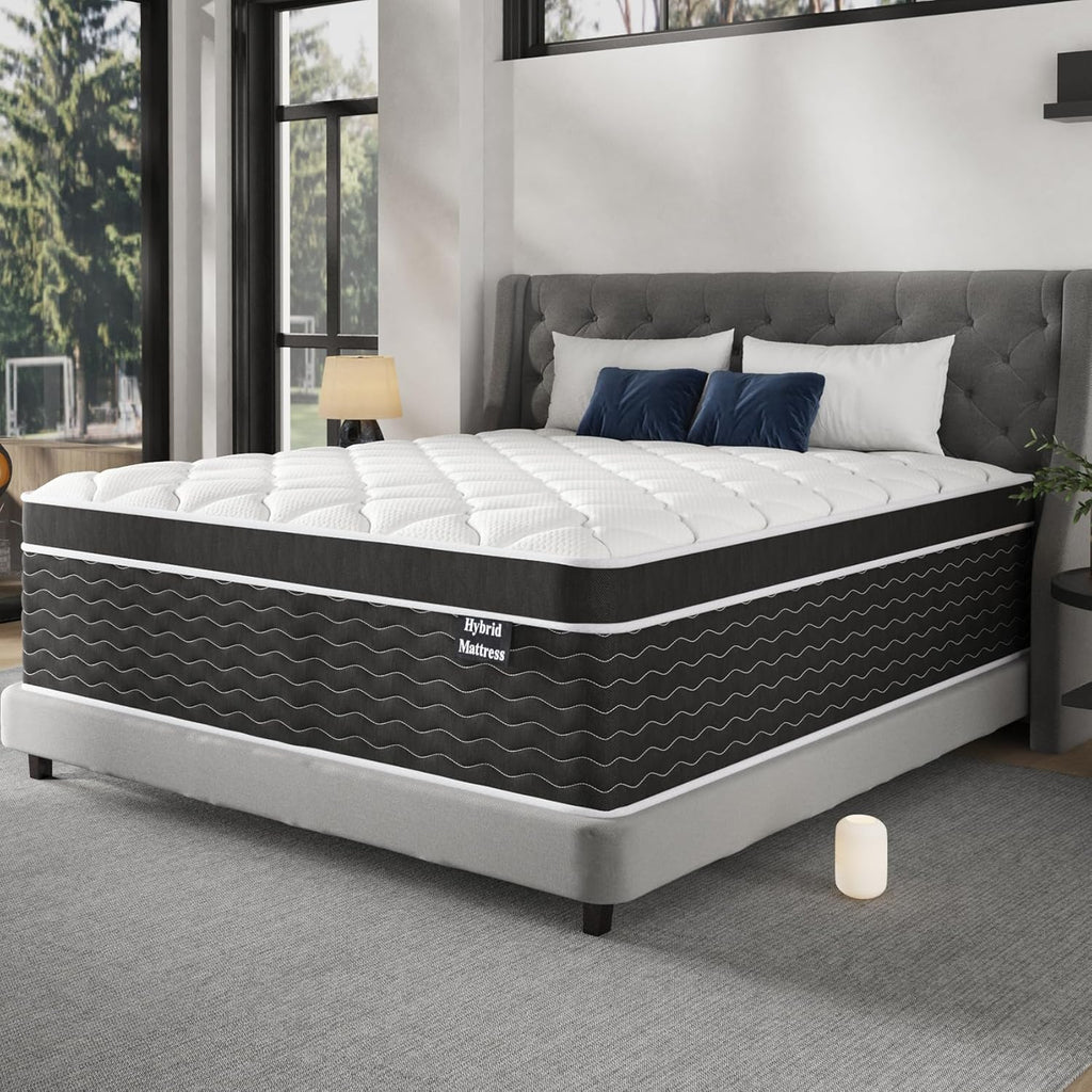 Full Size Mattress, 10 Inch Full Size Mattress in a Box, Medium Plush Hybrid Mattress