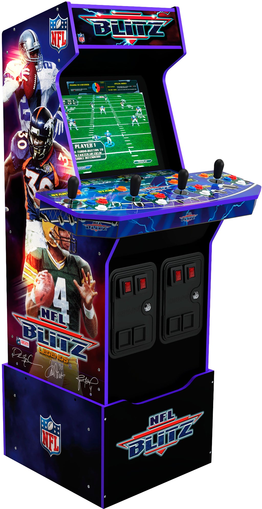 Retro Arcade Game Console with Riser and Lighted Marquee