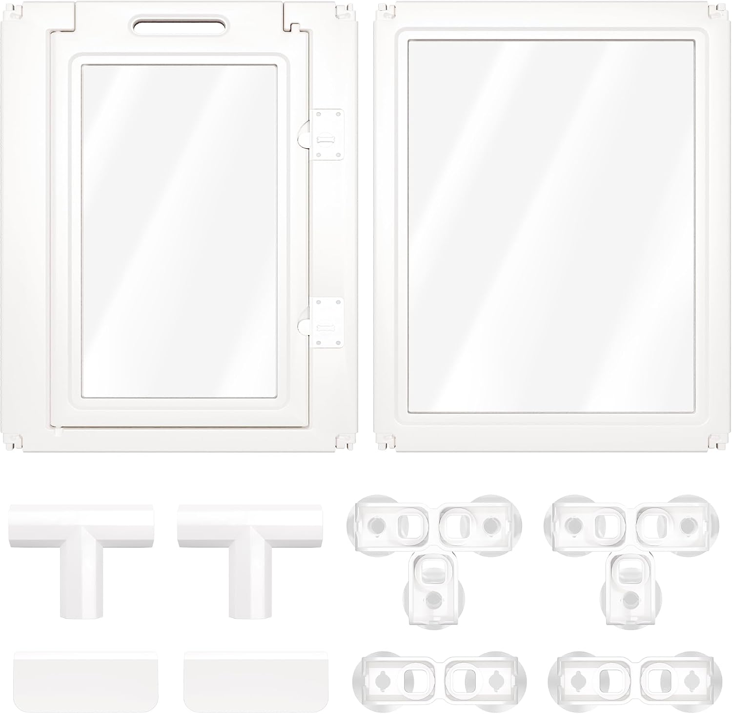 AuraSpace Clear Acrylic Indoor Dog Playpen, 24" H, 12 Panels, White
