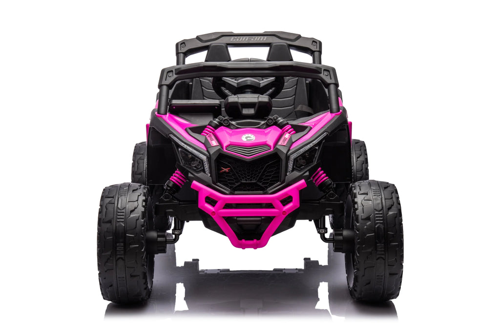 Licensed 24V Can Am Maverick Kids Ride On One Seater UTV, Rubber Tires, Leather Seat with RC