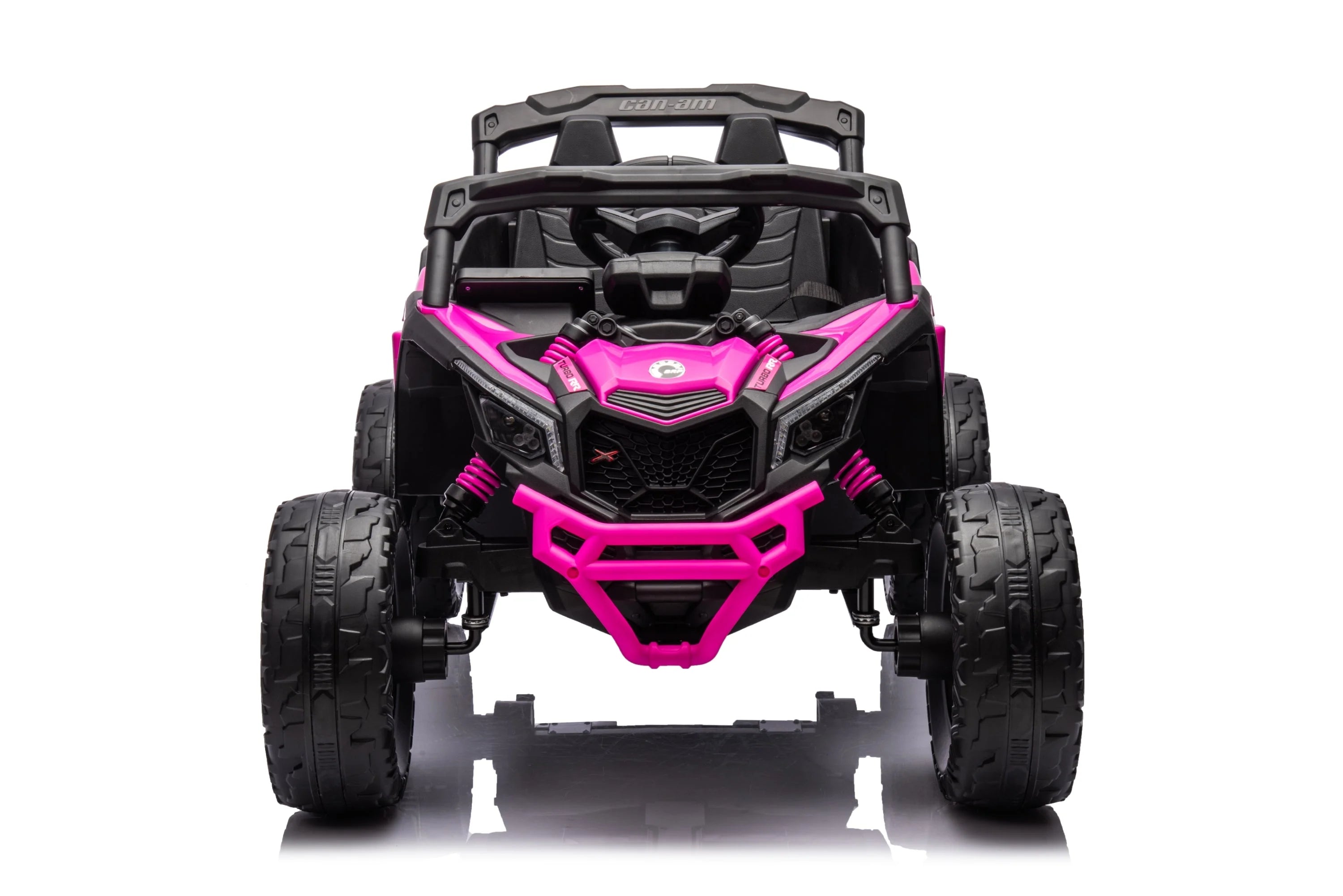 Licensed 24V Can Am Maverick Kids Ride On One Seater UTV, Rubber Tires, Leather Seat with RC