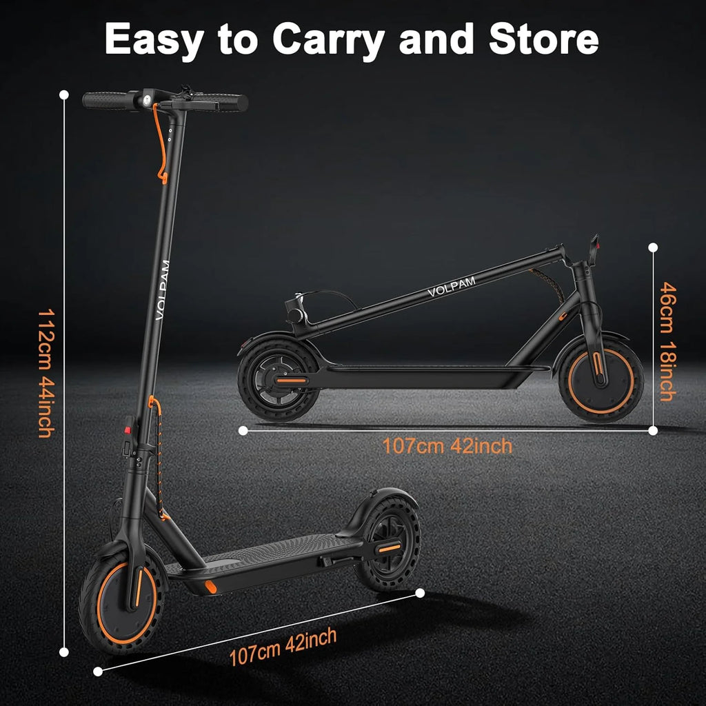 Electric Scooter with 350W/500W Motor, 8.5"/10" Solid Tires, 19/22 MPH, Up to 28-Mile Range
