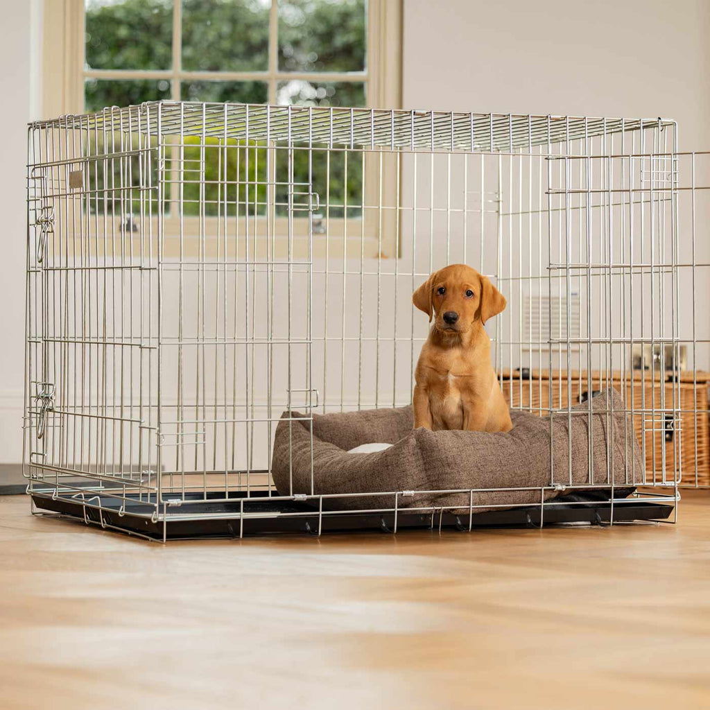 Cozy & Calming Puppy Cage Bed In Inchmurrin Umber Variant 2