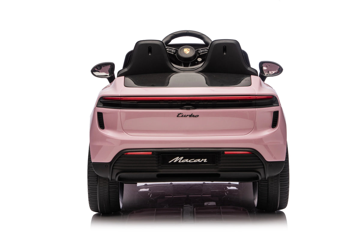 Licensed 24V Porsche Macan Turbo EV Kids Ride On One Seater cars, Rubber Tires, Leather Seat, with RC