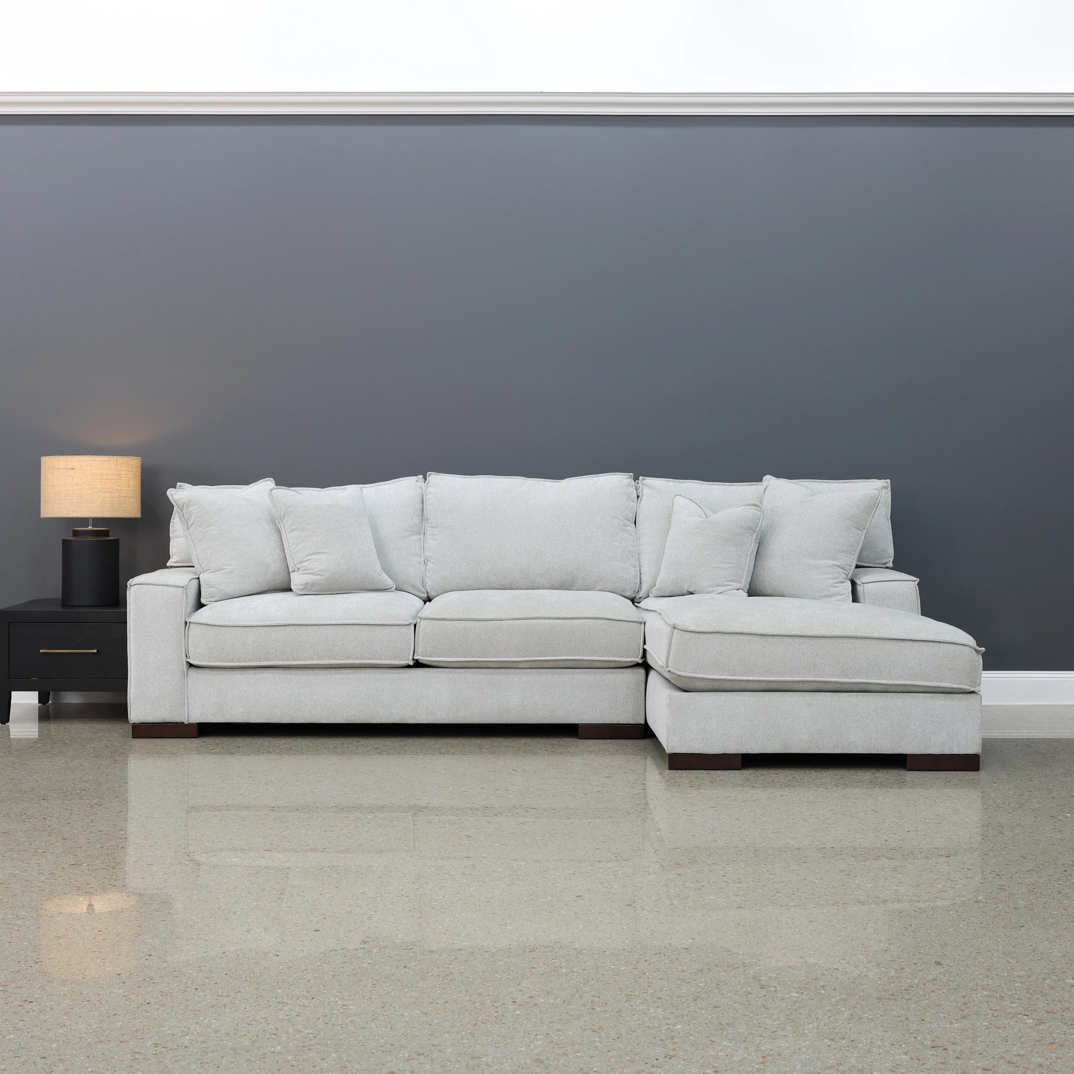 Gembrook RHF Sofa Chaise Light Grey