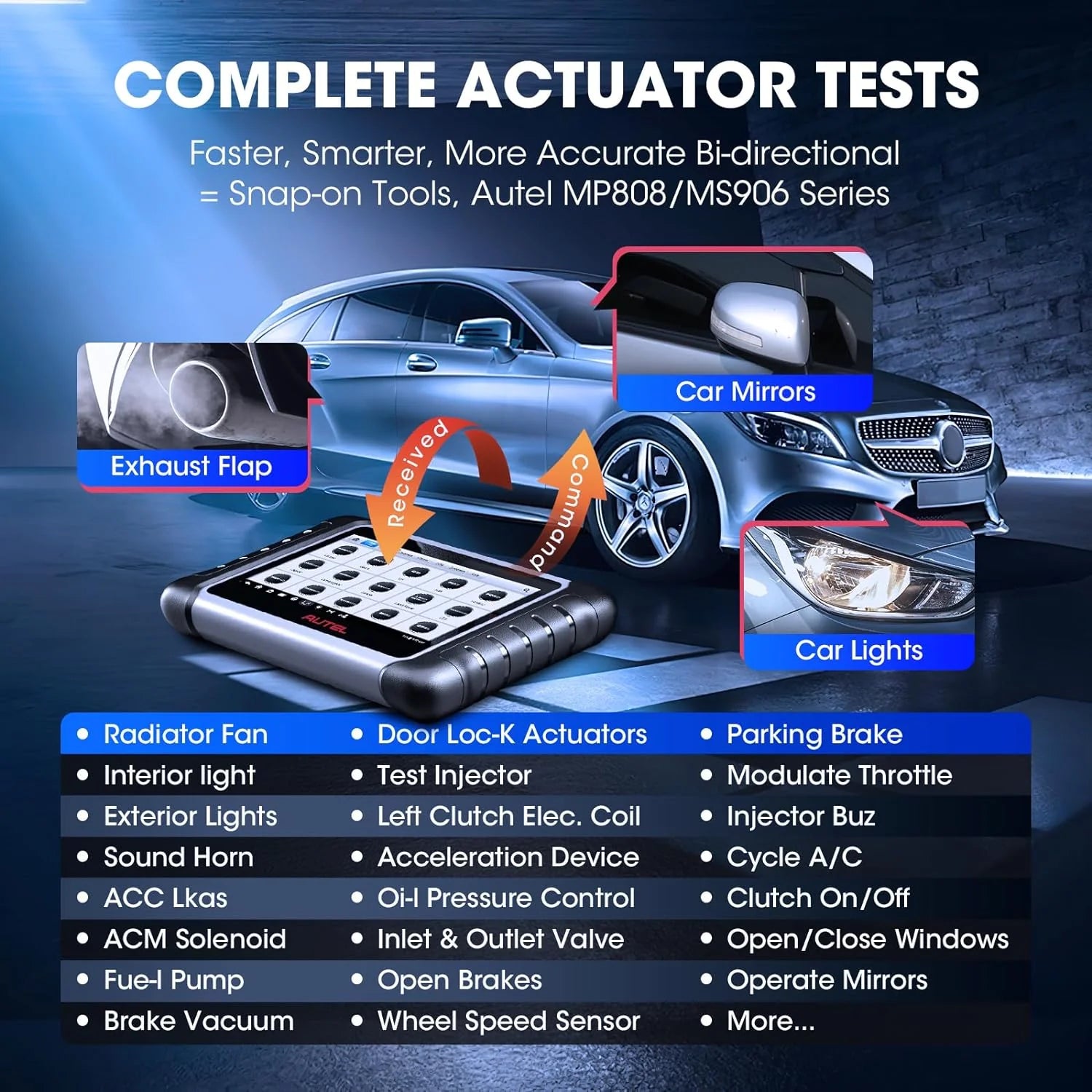 2024 Bidirectional Automotive Diagnostic Scanner with Active Test, All-System Diagnostics and Injector Coding