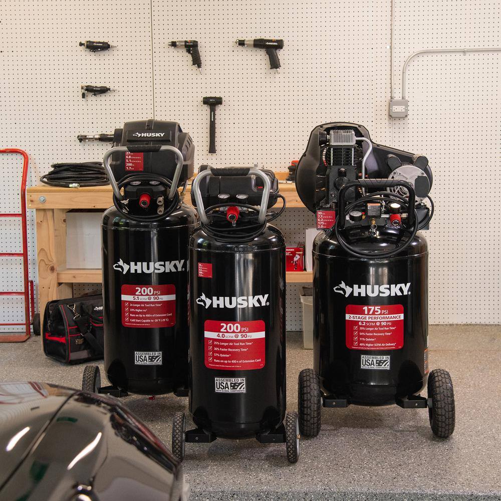 30-Gallon 175 PSI Oil-Lubricated Belt-Drive Portable Vertical Electric Air Compressor