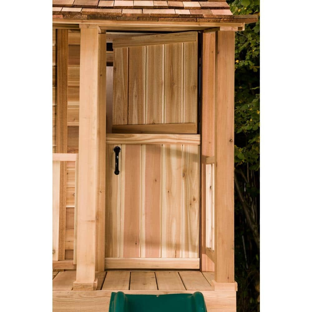 6-Ft. Cedar Playhouse with Windows and Dutch Door