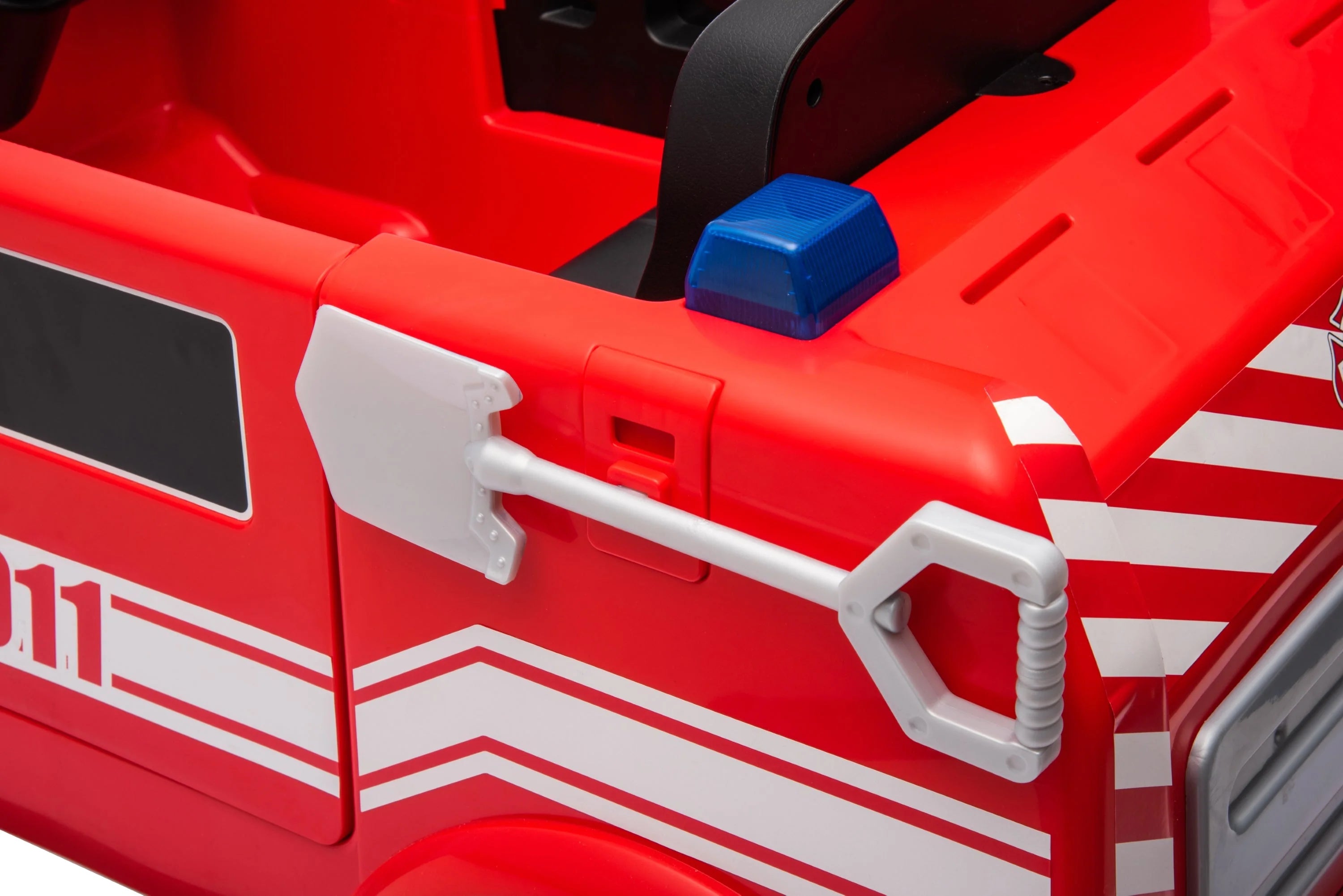 2026 12V Kids Fire Truck Electric Ride On One Seater with Leather Seat and RC