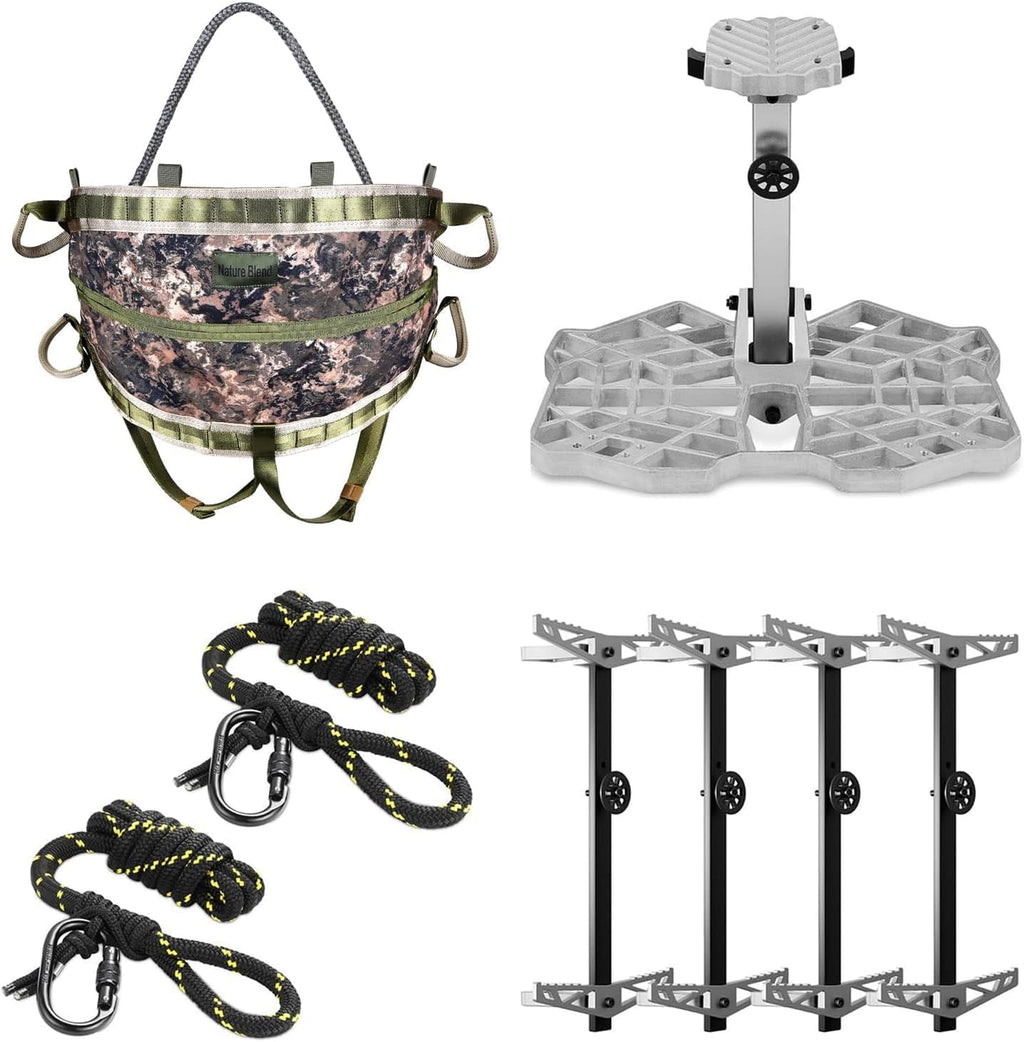 Tree Saddle Hunting Kit with Platform and Climbing Gear