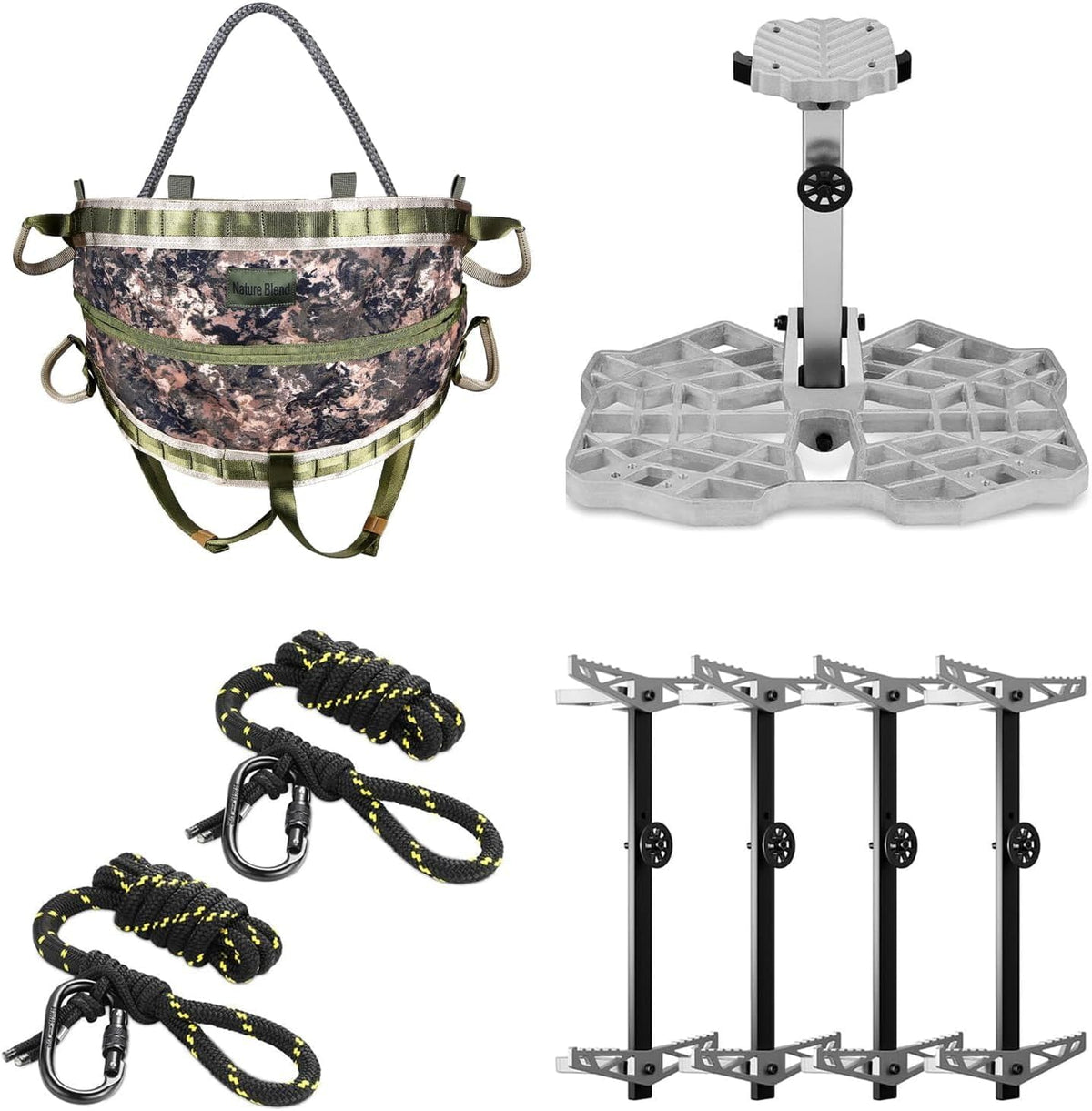 Tree Saddle Hunting Kit with Platform and Climbing Gear