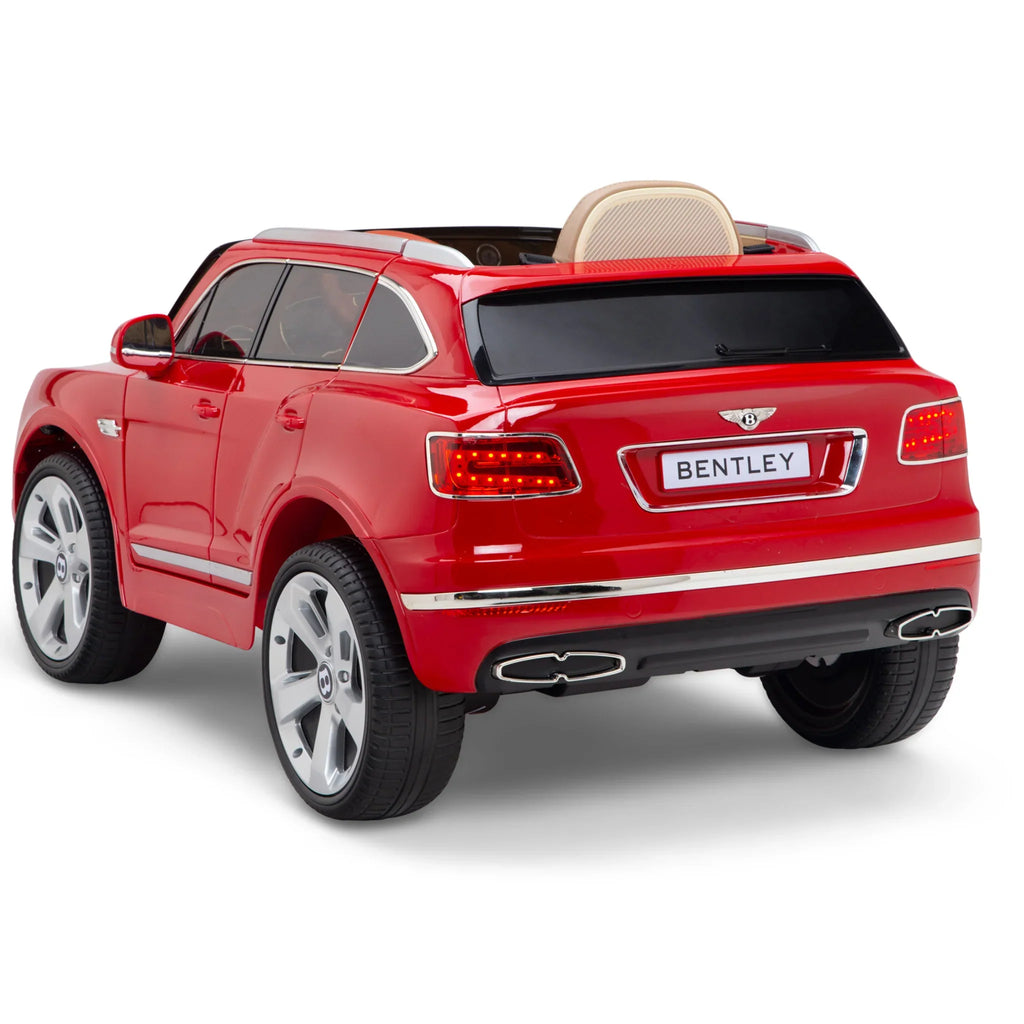 12V Licensed Bentley Bentayga Kids Ride On 1 Seater Car Rubber Tires Leather Seat With RC