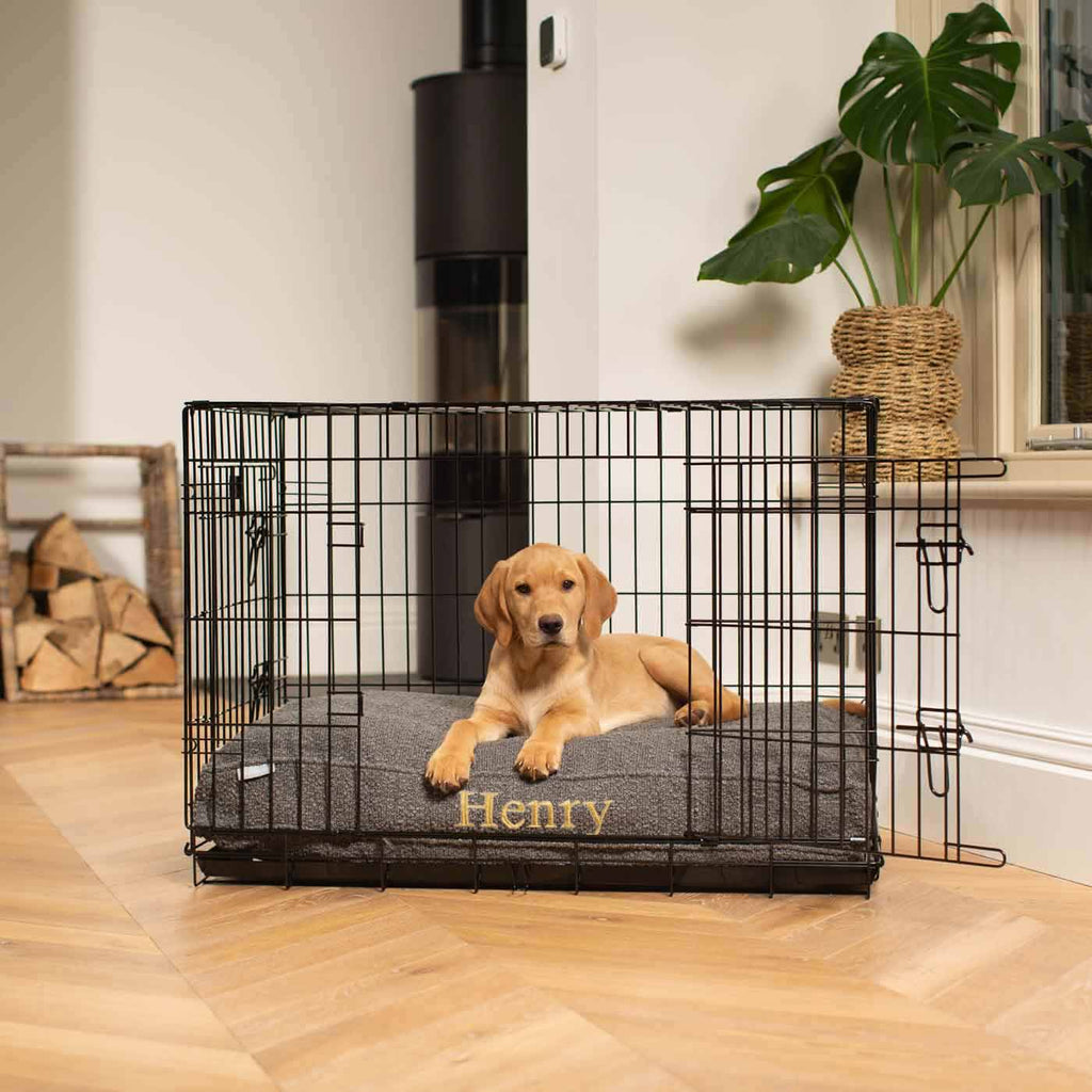 Dog Cushion in Granite Bouclé