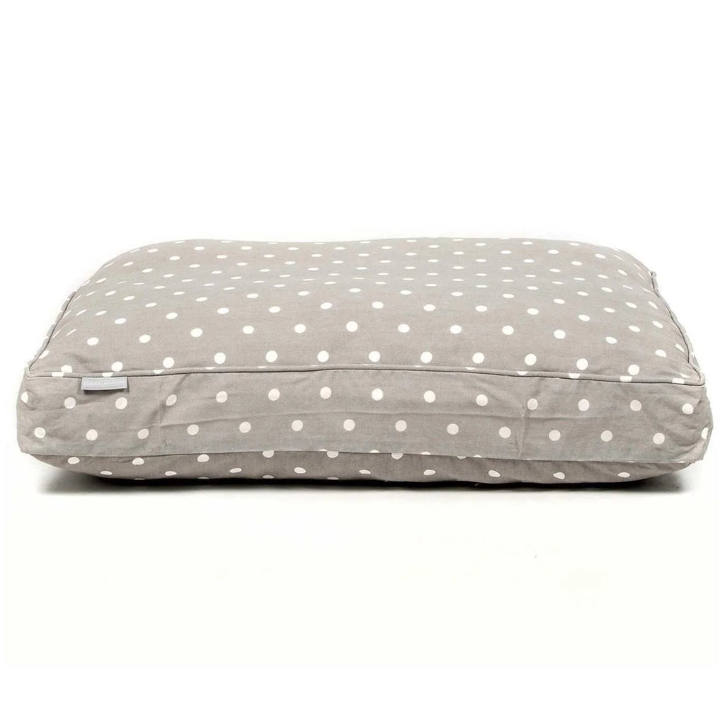 Dog Cushion in Grey Spot