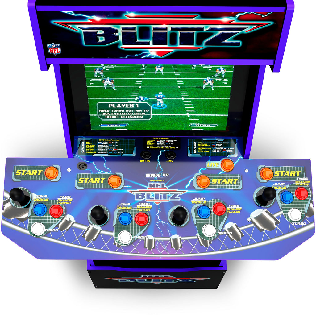 Retro Arcade Game Console with Riser and Lighted Marquee