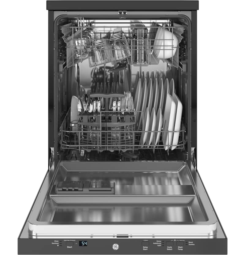 24-Inch Stainless Steel Portable Dishwasher with Sanitize Cycle