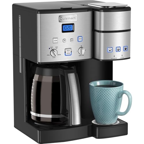12-Cup Single-Serve Coffee Maker with 3 Brew Sizes, Stainless Steel