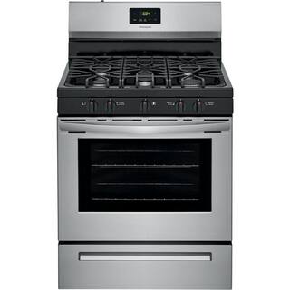 30-Inch 5-Burner Freestanding Gas Range, Stainless Steel