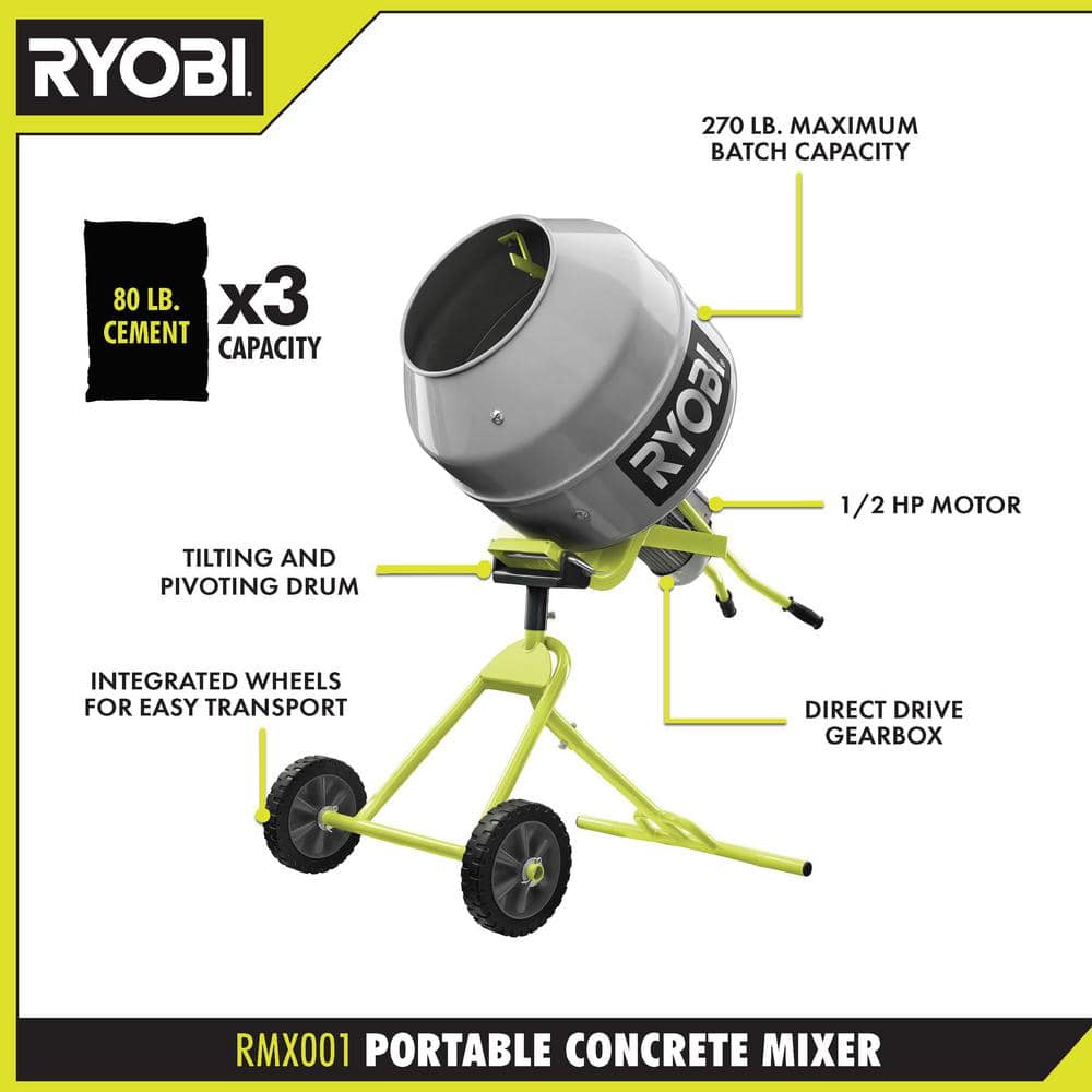 5.0 Cu. Ft. Portable Concrete Mixer