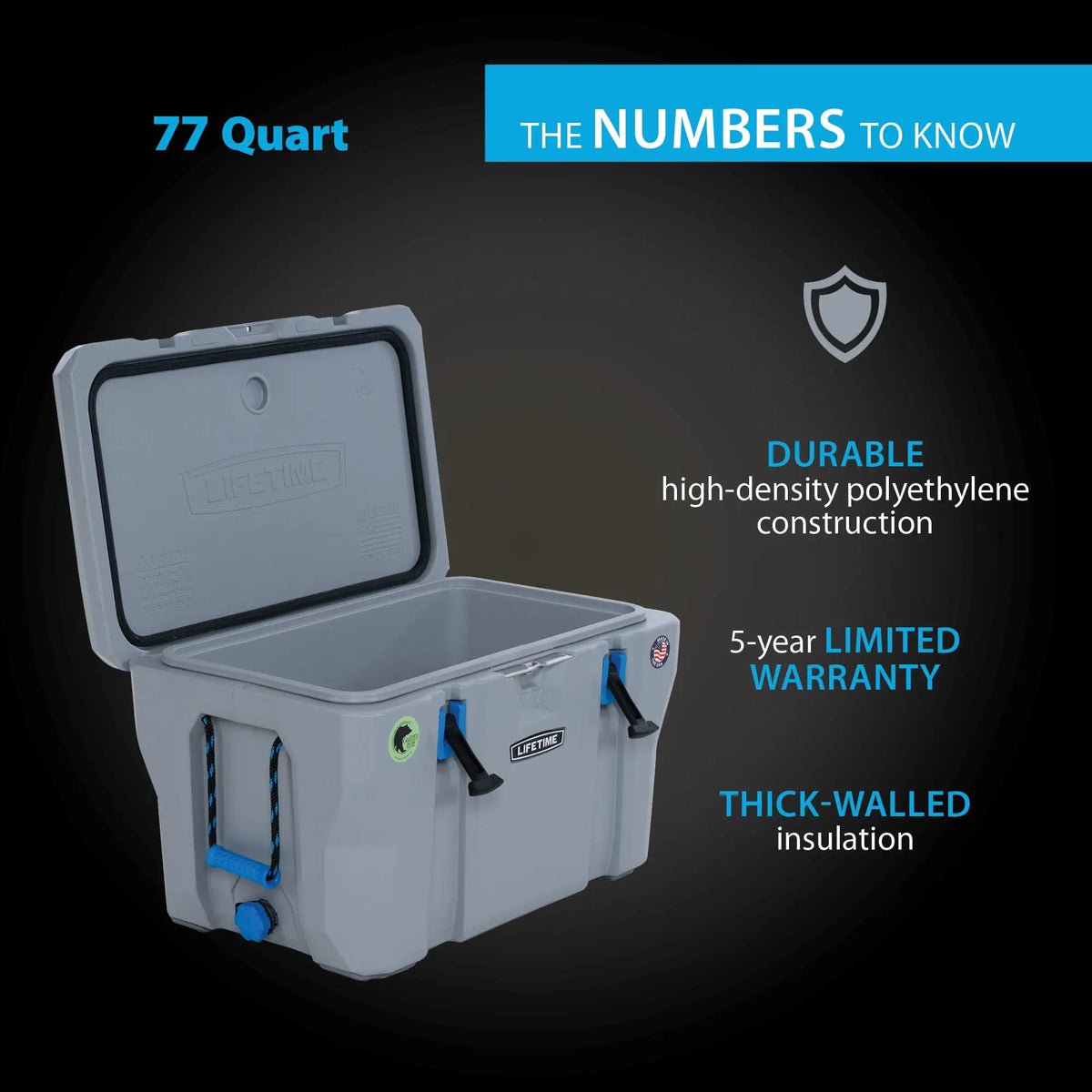 77-Quart High-Performance Cooler