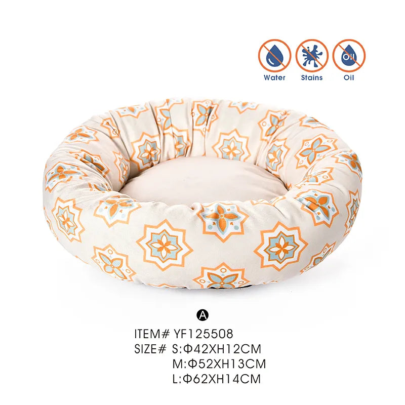 Cat Donut Bed Pet Dog Round Bed