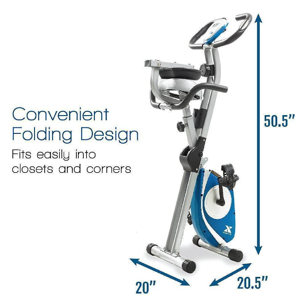 Folding Exercise Bike, Silver