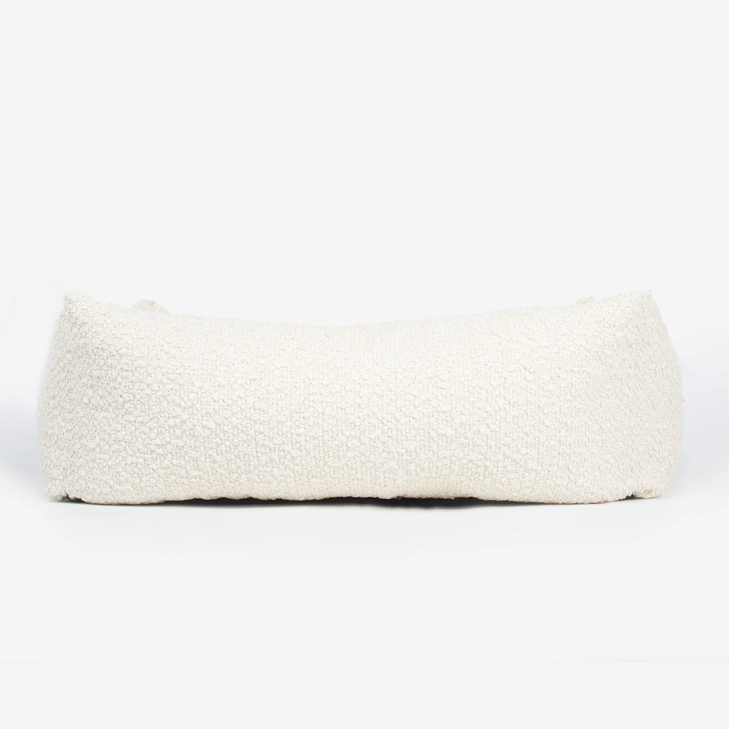 Cozy & Calming Puppy Cage Bed In Ivory Bouclé