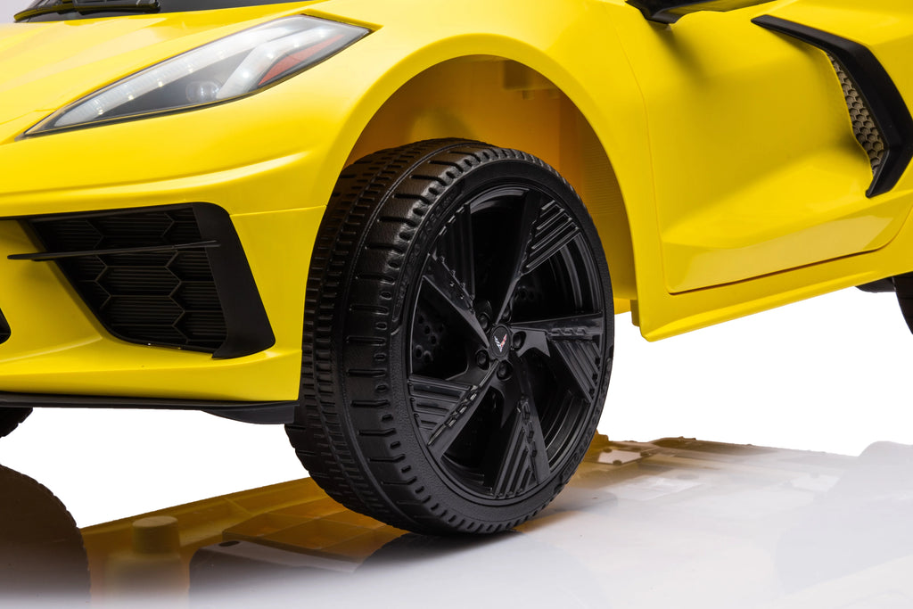12V Chevrolet Corvette C8 Kids Ride On One Seater Electric Car with RC