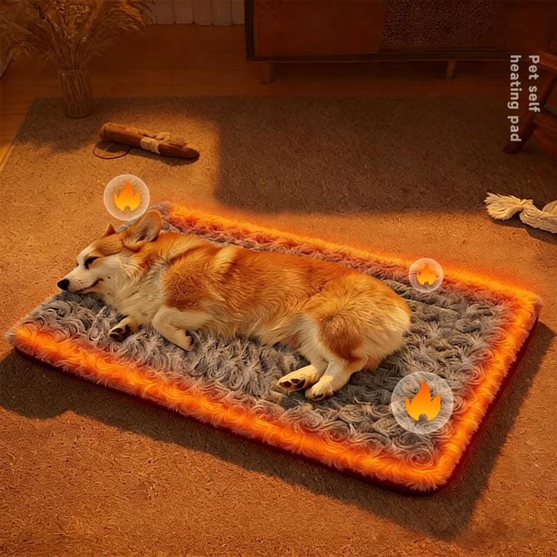 Rose Velvet Aluminum Film Self-Heating Pet Mat
