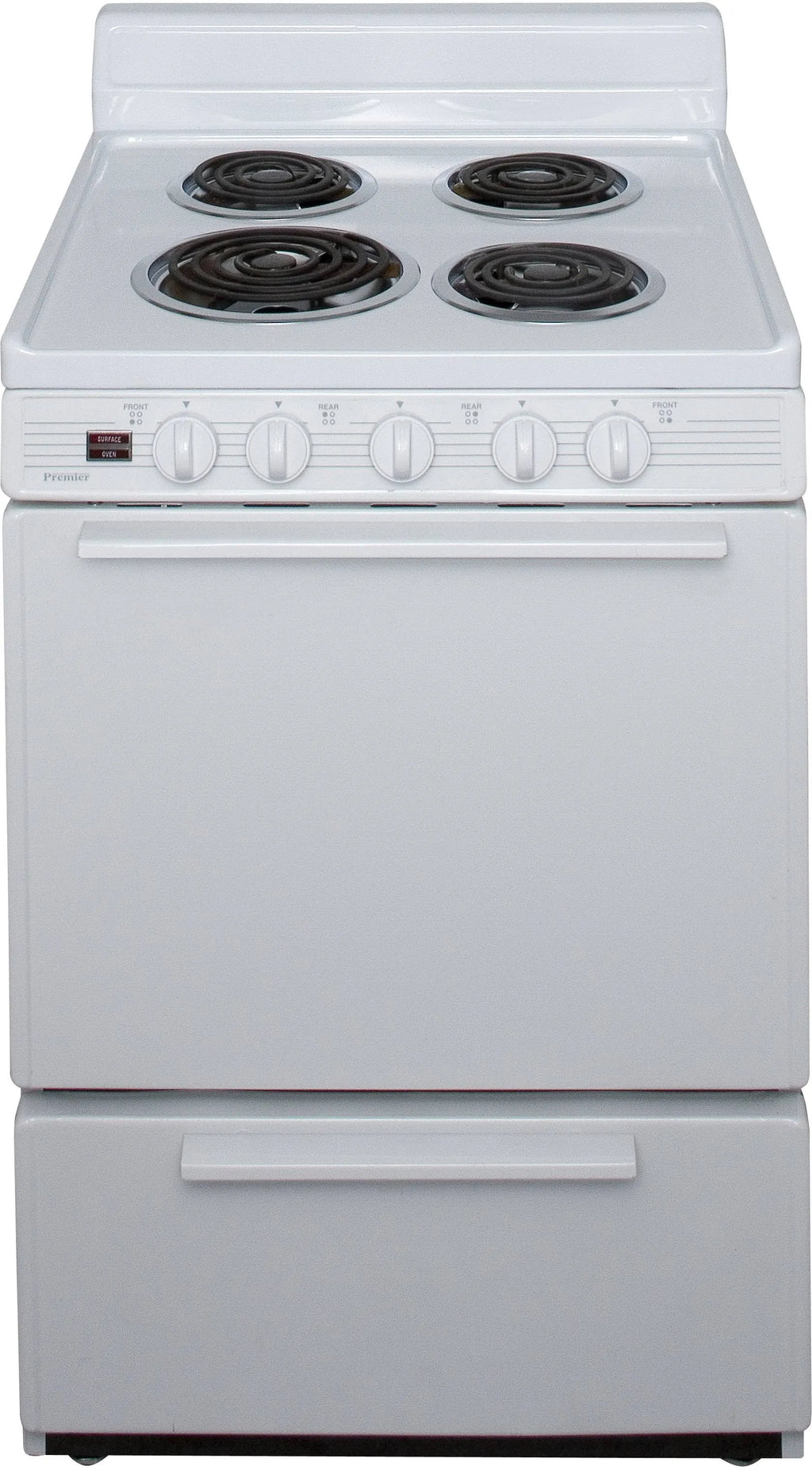 24-Inch Electric Range, White