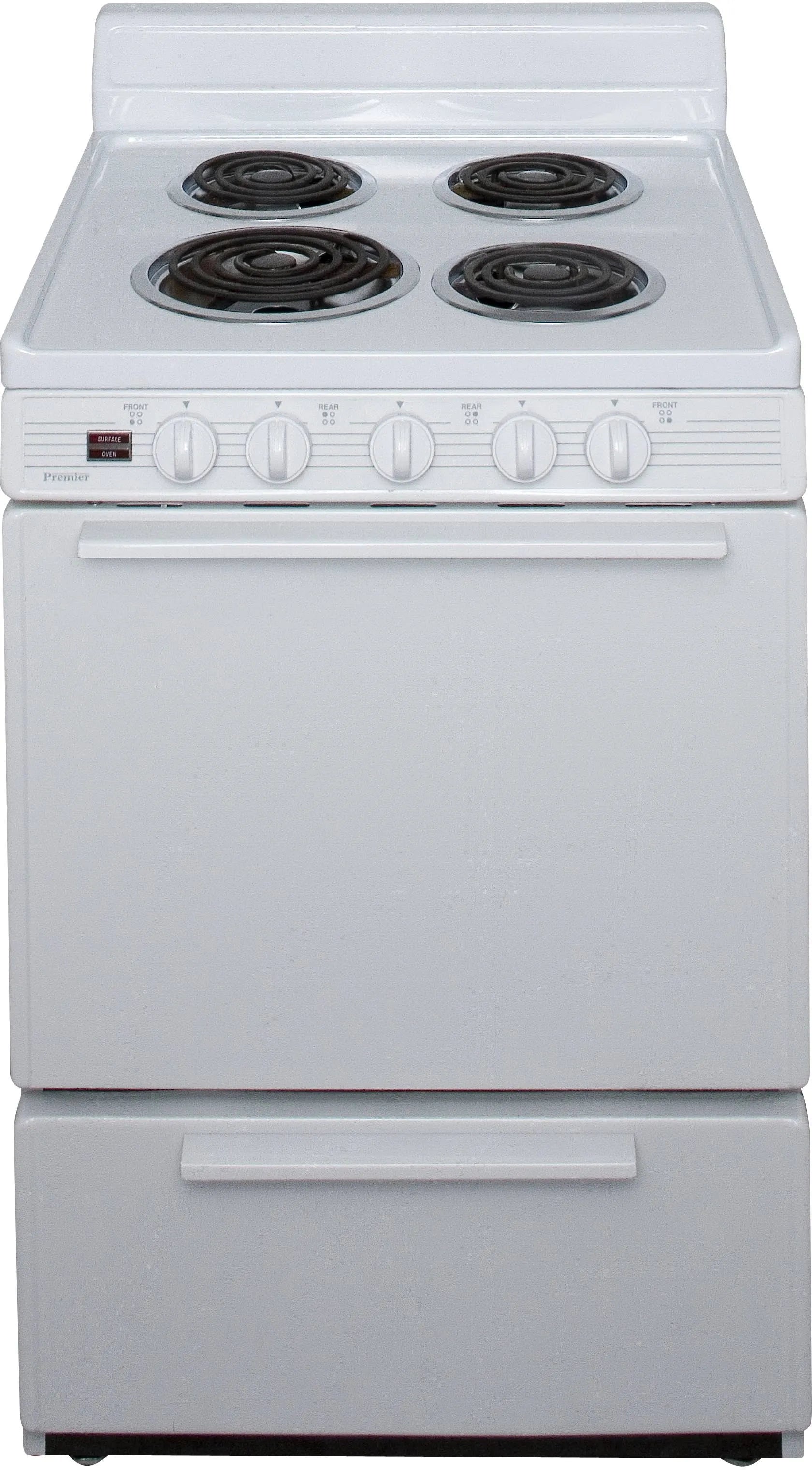 24-Inch Electric Range, White