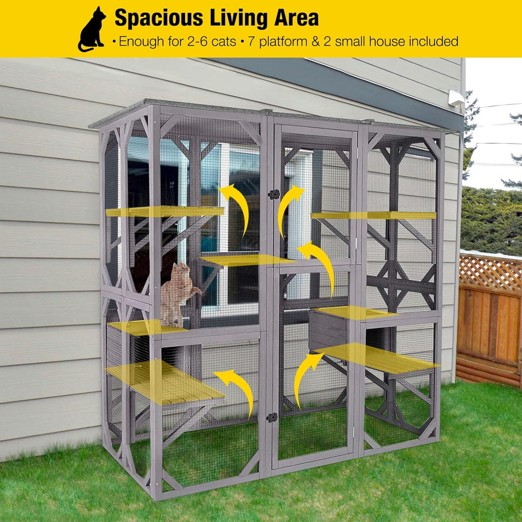 Large Walk-In Outdoor Cat Enclosure