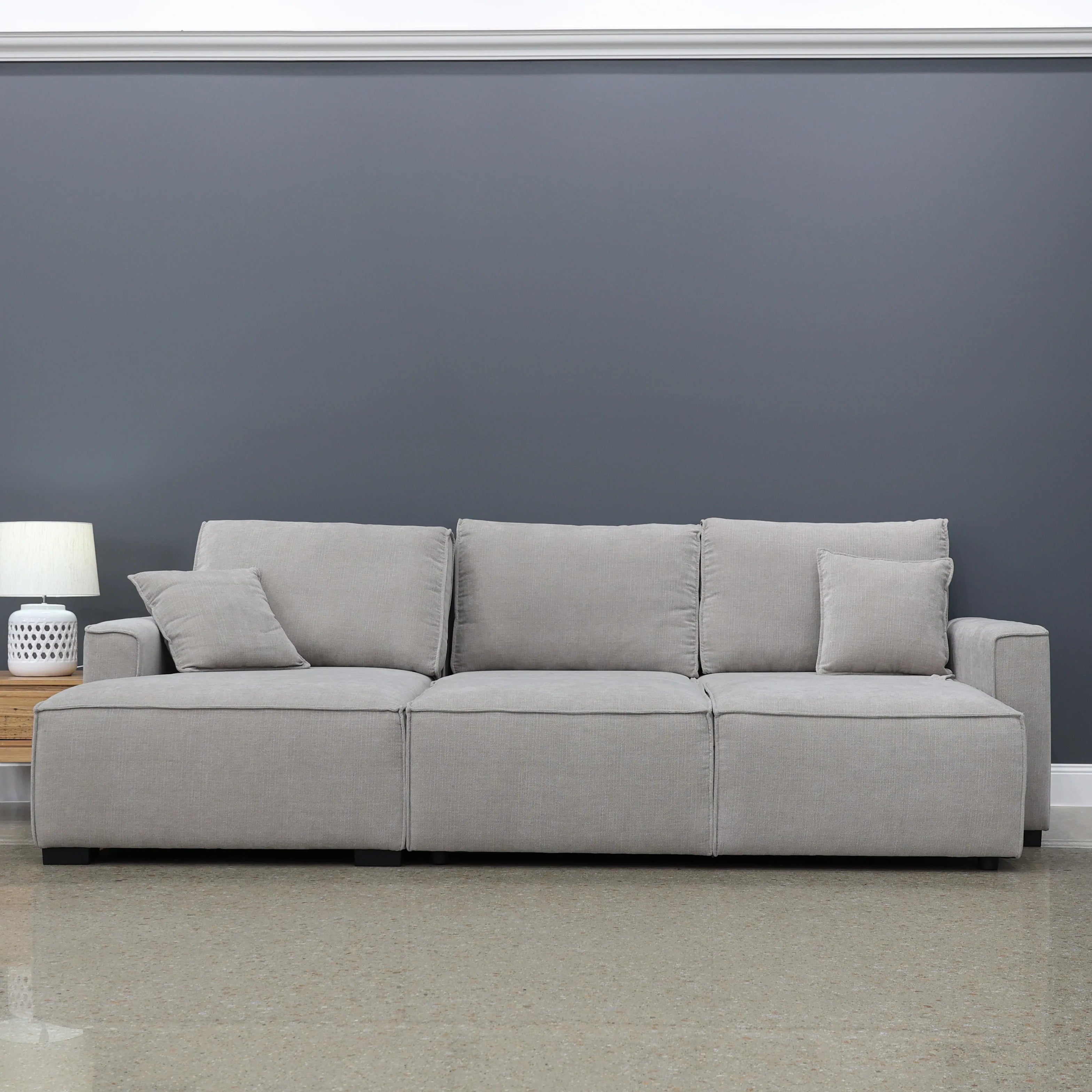 Noosa Sofa Bed w/ Chaise Natural