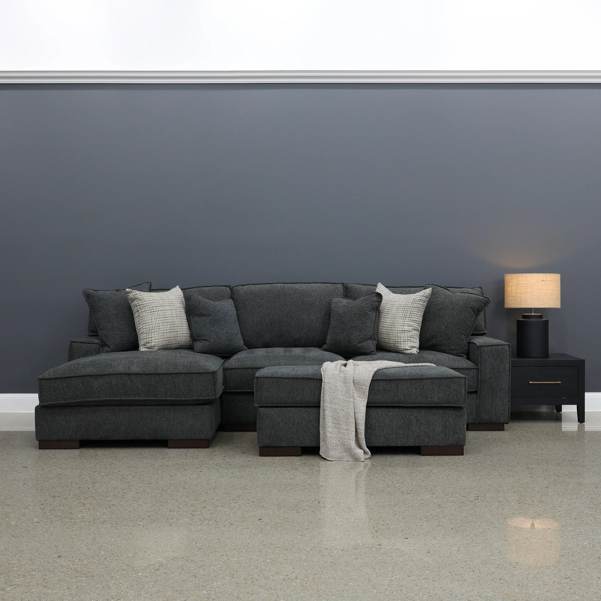 Gembrook LHF Sofa Chaise Dark Grey