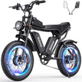 2000W 52V All-Terrain Fat Tire Electric Bike for Adults, 30-180 Mile Range