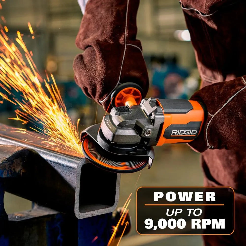 18V Brushless Cordless 4-1/2-Inch Paddle Switch Angle Grinder Kit with Two 4.0Ah Batteries, Charger and Bag