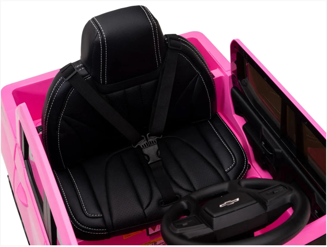 2026 12V Official Chevrolet Silverado Truck Kids Ride On One Seater Electric Car With RC