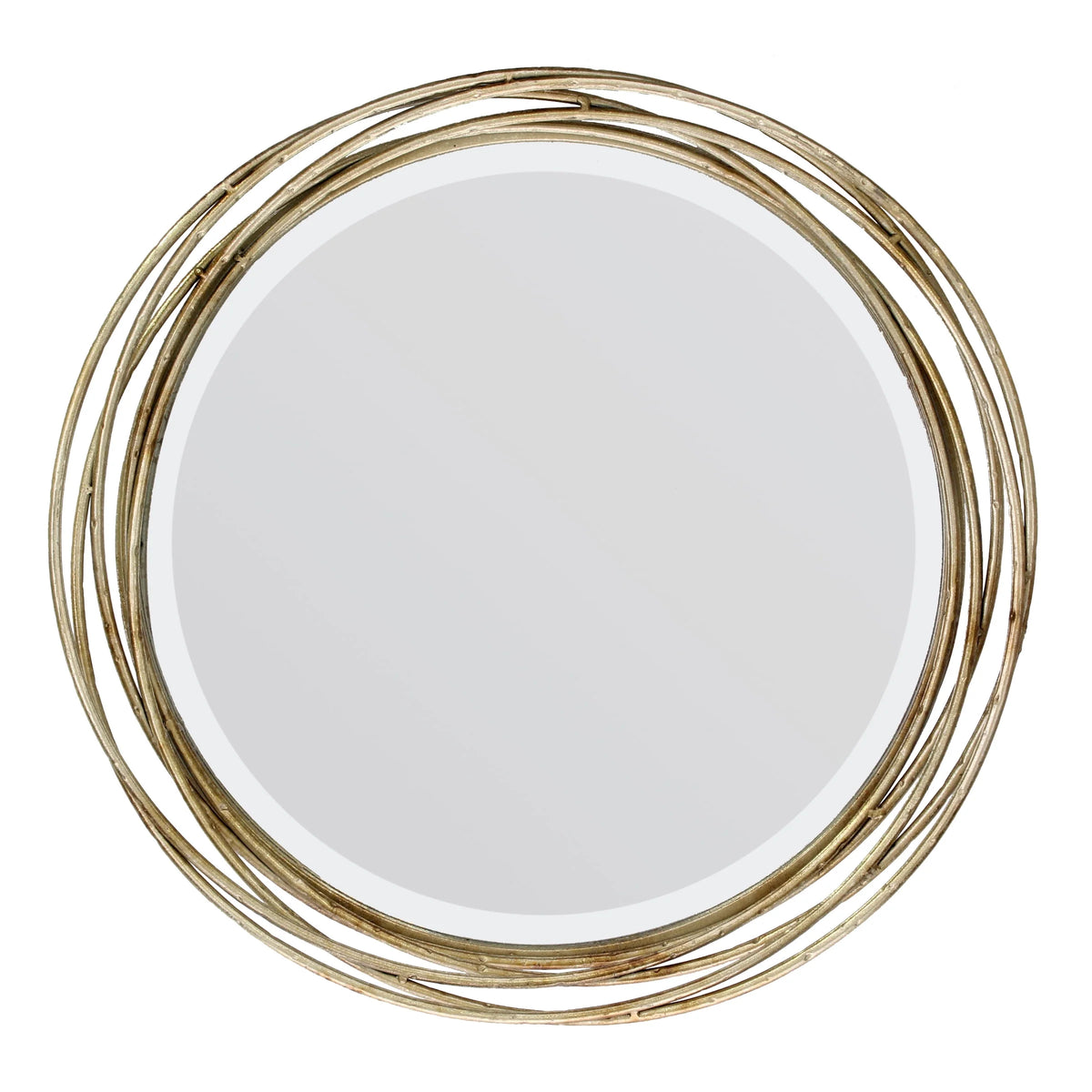 Better Homes & Gardens Round Metal Decorative Wall Mirror, 17.13 x 17.13 x 3.15 inches
