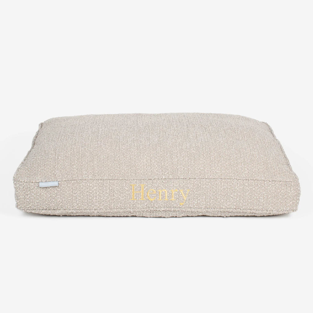 Dog Cushion in Mink Bouclé